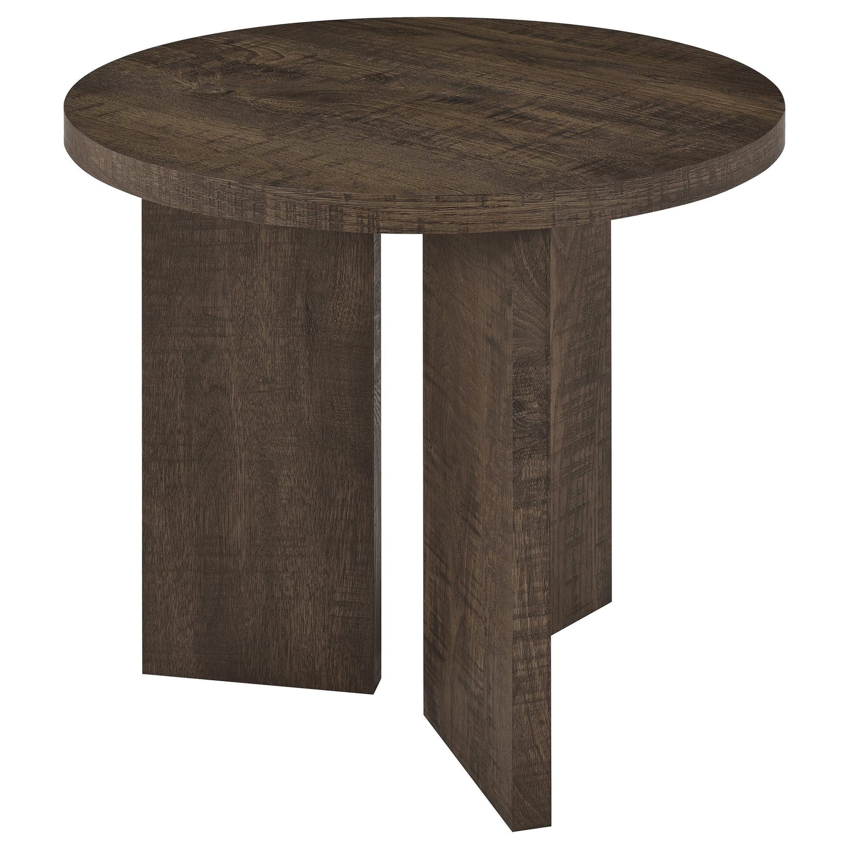Aragon 3-Piece Round Coffee and End Table Set Dark Rustic Mango view 5