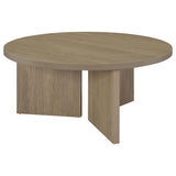 Aragon 3-Piece Round Coffee and End Table Set Latte view 10