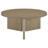 Aragon 3-Piece Round Coffee and End Table Set Latte view 11