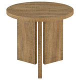 Aragon 3-Piece Round Coffee and End Table Set Mango view 6