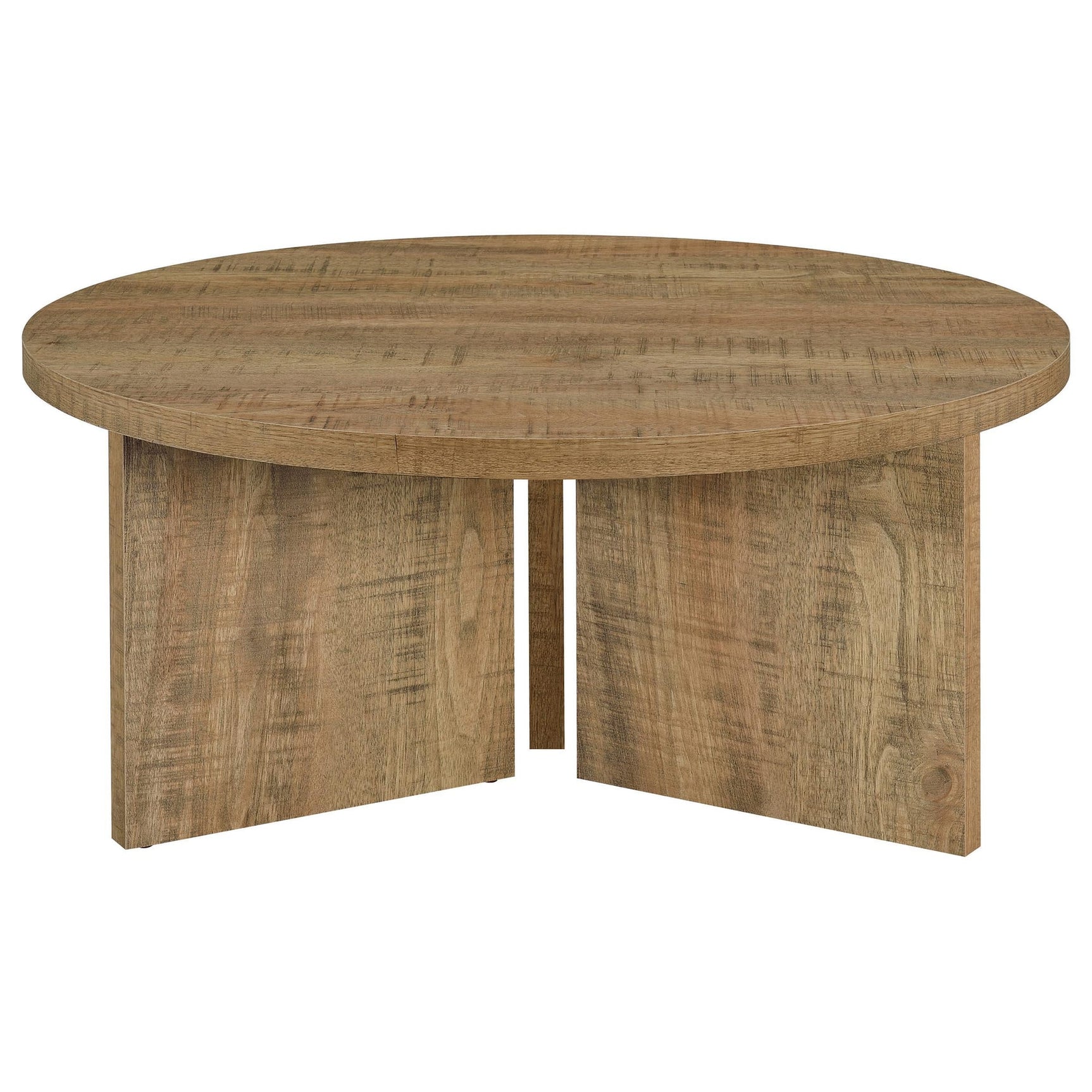 Aragon Round Panel Base Coffee Table Mango view 3