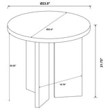 Aragon Round Panel Base End Table Latte view 8