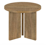 Aragon Round Panel Base End Table Mango view 3