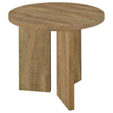 Aragon Round Panel Base End Table Mango view 4
