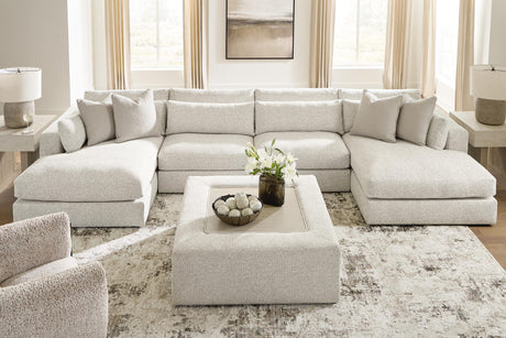 Ashbourne Estate Snowstone 4-Piece Double Chaise Sectional from Ella Furniture