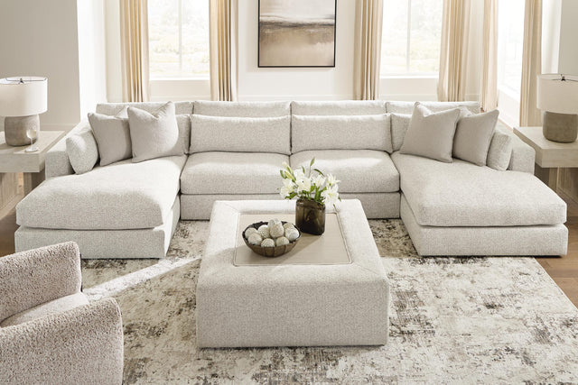Ashbourne Estate Snowstone 4-Piece Double Chaise Sectional from Ella Furniture