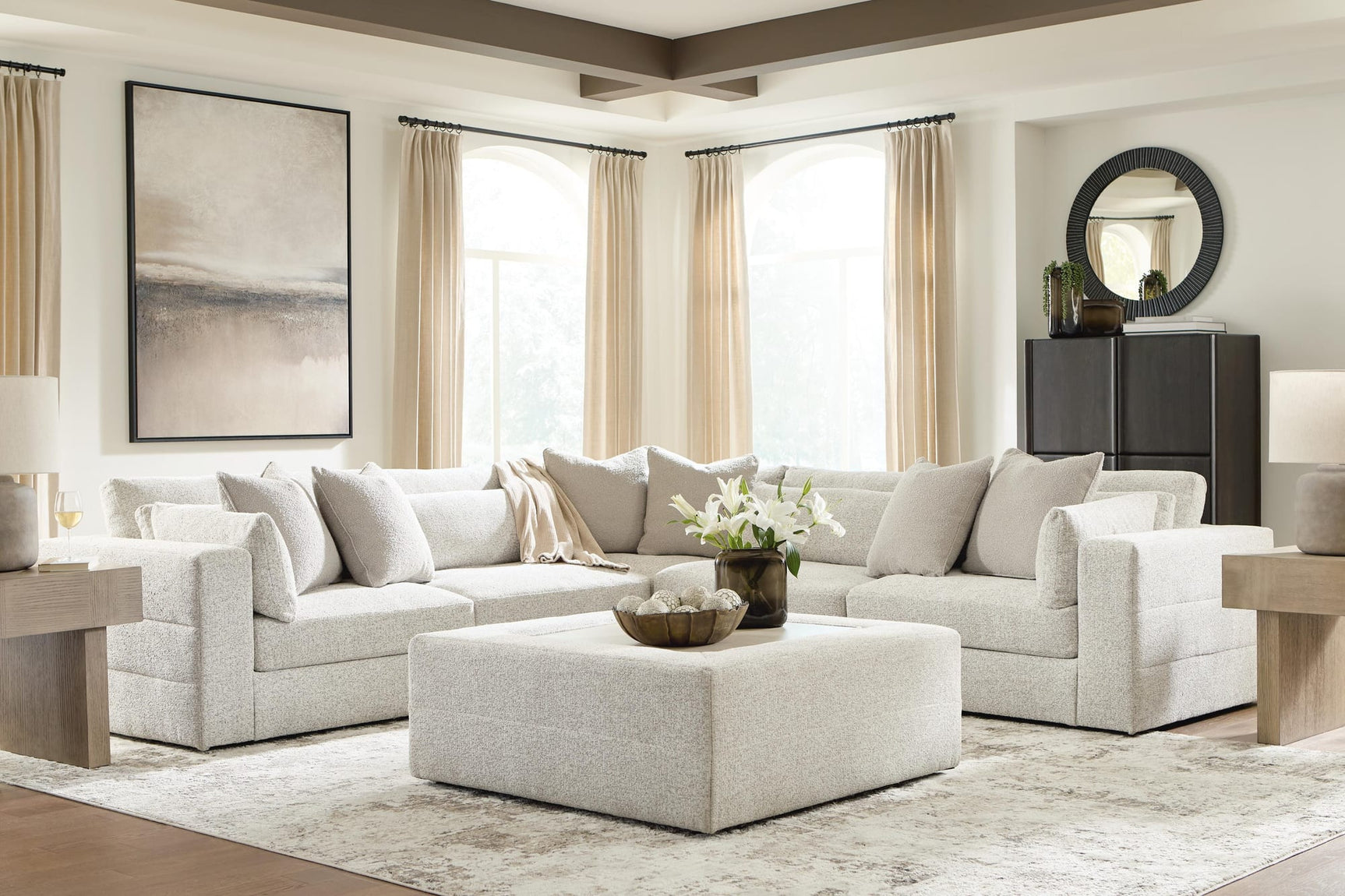 Ashbourne Estate Snowstone 5-Piece Sectional from Ella Furniture