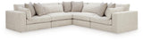 Ashbourne Estate Snowstone 5-Piece Sectional view 4
