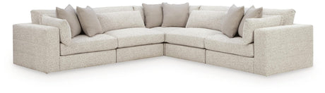 Ashbourne Estate Snowstone 5-Piece Sectional view 4