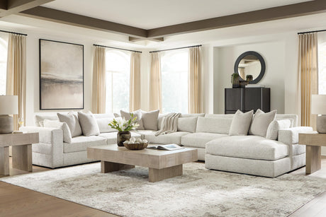 Ashbourne Estate Snowstone 6-Piece Sectional with Chaise view 2