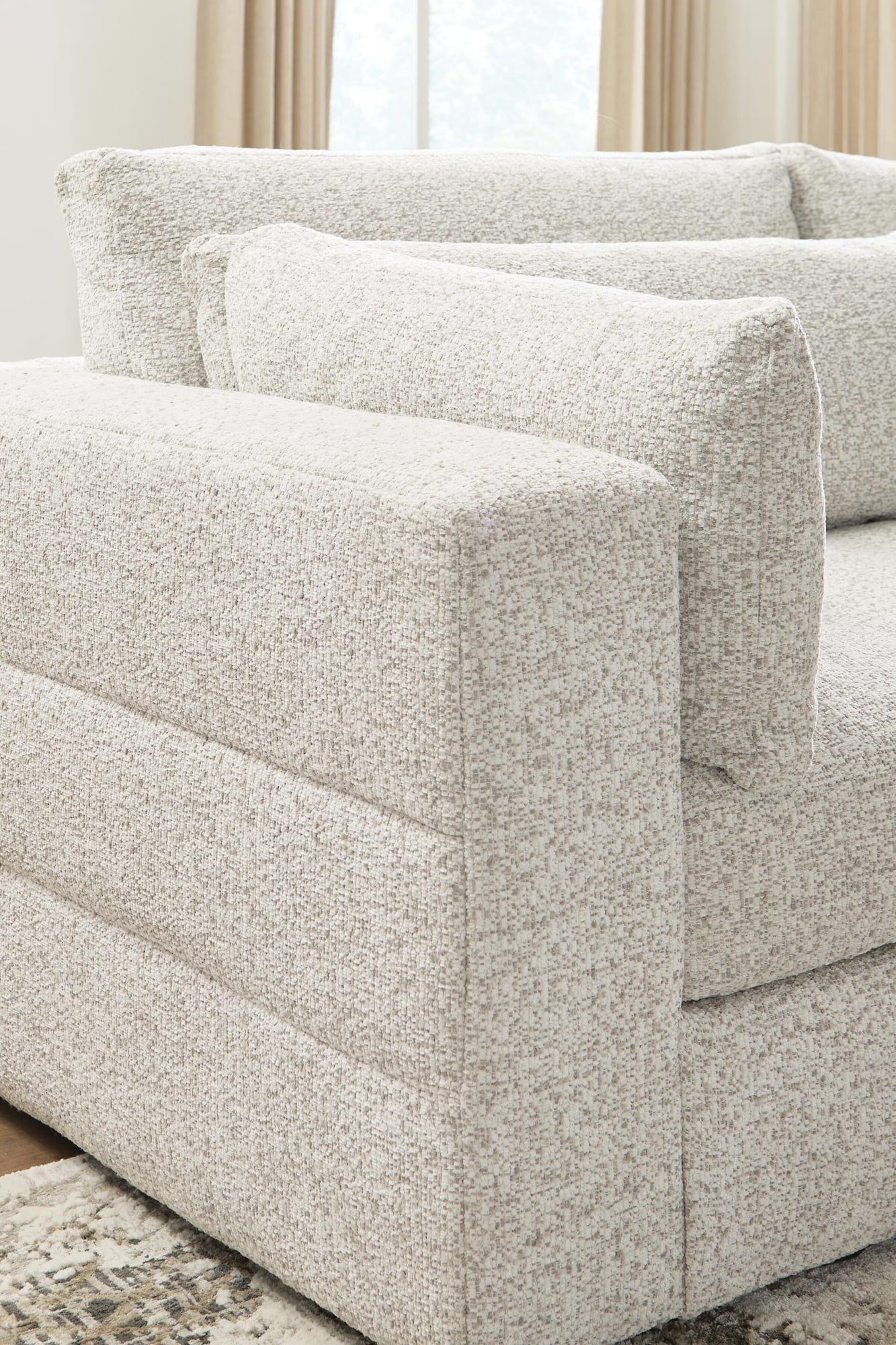 Ashbourne Estate Snowstone 6-Piece Sectional with Chaise detail view