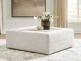 Ashbourne Estate Snowstone Chenille Oversized Accent Ottoman from Ella Furniture