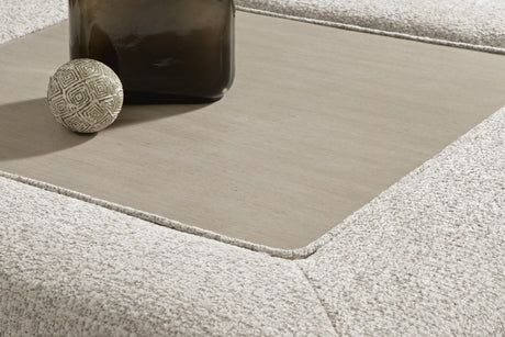 Ashbourne Estate Snowstone Chenille Oversized Accent Ottoman detail view