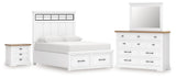 Ashbryn White/Natural Panel Storage Bedroom Set view 2