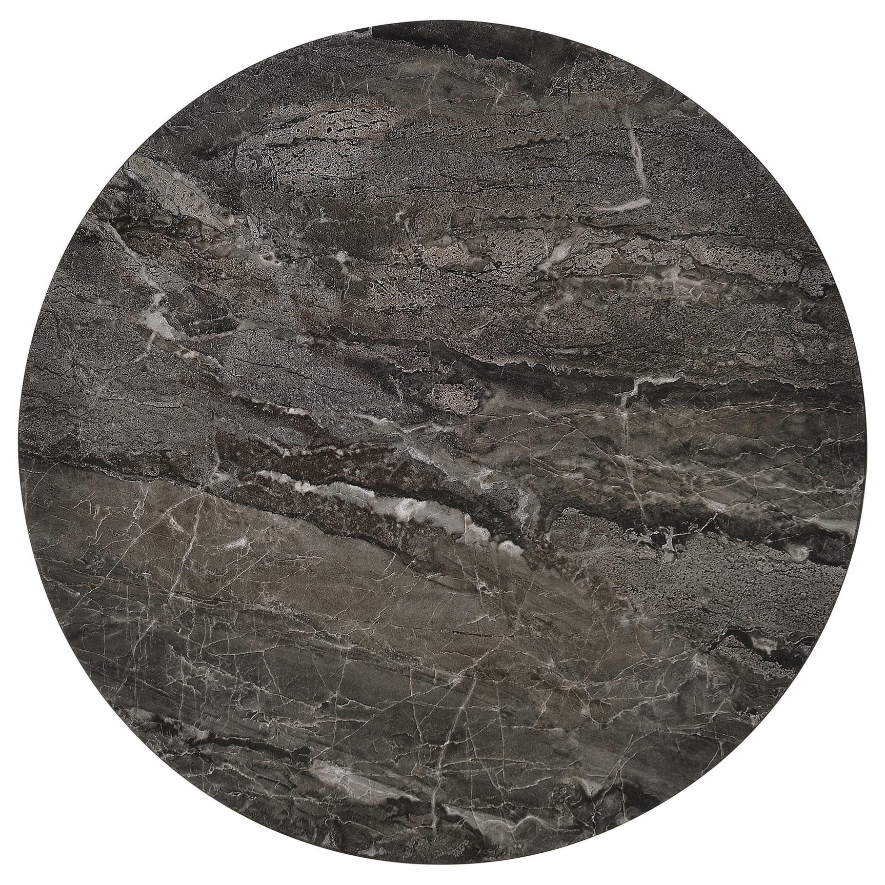Barcelo Round Faux Marble Top Metal Side Table Grey view 7
