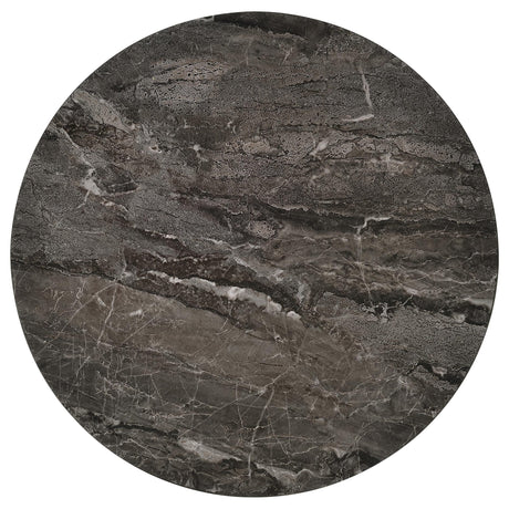 Barcelo Round Faux Marble Top Metal Side Table Grey view 7