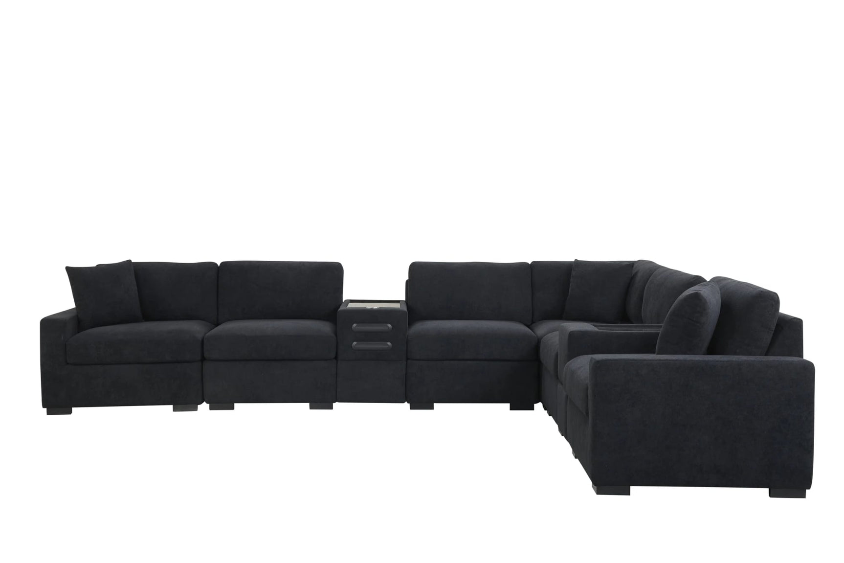 Barista Black 8-Piece Modular Sectional Set w Bluetooth Speaker view 2
