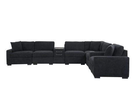 Barista Black 8-Piece Modular Sectional Set w Bluetooth Speaker view 2