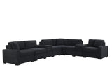 Barista Black 8-Piece Modular Sectional Set w Bluetooth Speaker view 3