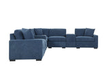 Barista Blue 8-Piece Modular Sectional Set w Bluetooth Speaker view 3
