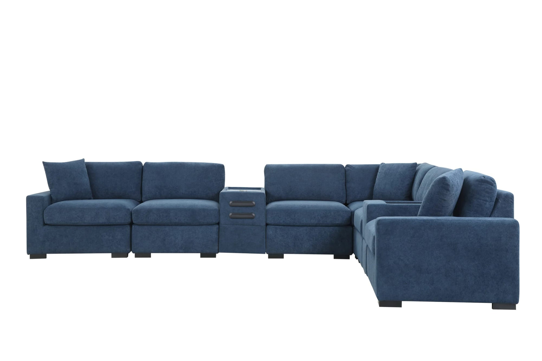 Barista Blue 8-Piece Modular Sectional Set w Bluetooth Speaker view 4