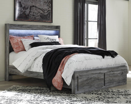 Baystorm Gray Panel Bedroom Set Queen 4: Bed, Dresser, Mirror, NightStand from Ella Furniture