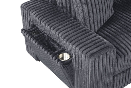 Bazooka Charcoal 7-Piece Sectional view 3