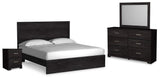 Belachime Charcoal Panel Bedroom Set view 4