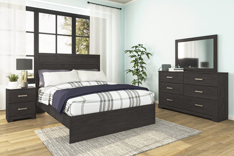 Belachime Charcoal Panel Bedroom Set view 5