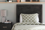 Belachime Charcoal Panel Bedroom Set Twin 3: Bed, Dresser, Mirror from Ella Furniture