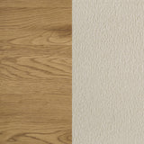 Bennett Full Mid-Century Fabric Upholstered Panel Bed Light Oak and Cream view 9