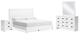 Binterglen White Panel Bedroom Set from Ella Furniture