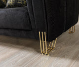 Ella Black Velvet Sofa & Loveseat - Ella Furniture