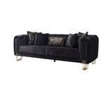 Ella Black Velvet Sofa & Loveseat - Ella Furniture