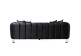 Ella Black Velvet Sofa & Loveseat - Ella Furniture
