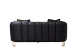Ella Black Velvet Sofa & Loveseat - Ella Furniture