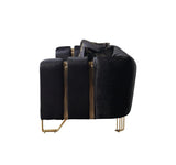Ella Black Velvet Sofa & Loveseat - Ella Furniture