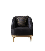 Ella Black Velvet Sofa & Loveseat - Ella Furniture