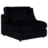 Blaine Upholstered Armless Chair Black from Ella Furniture