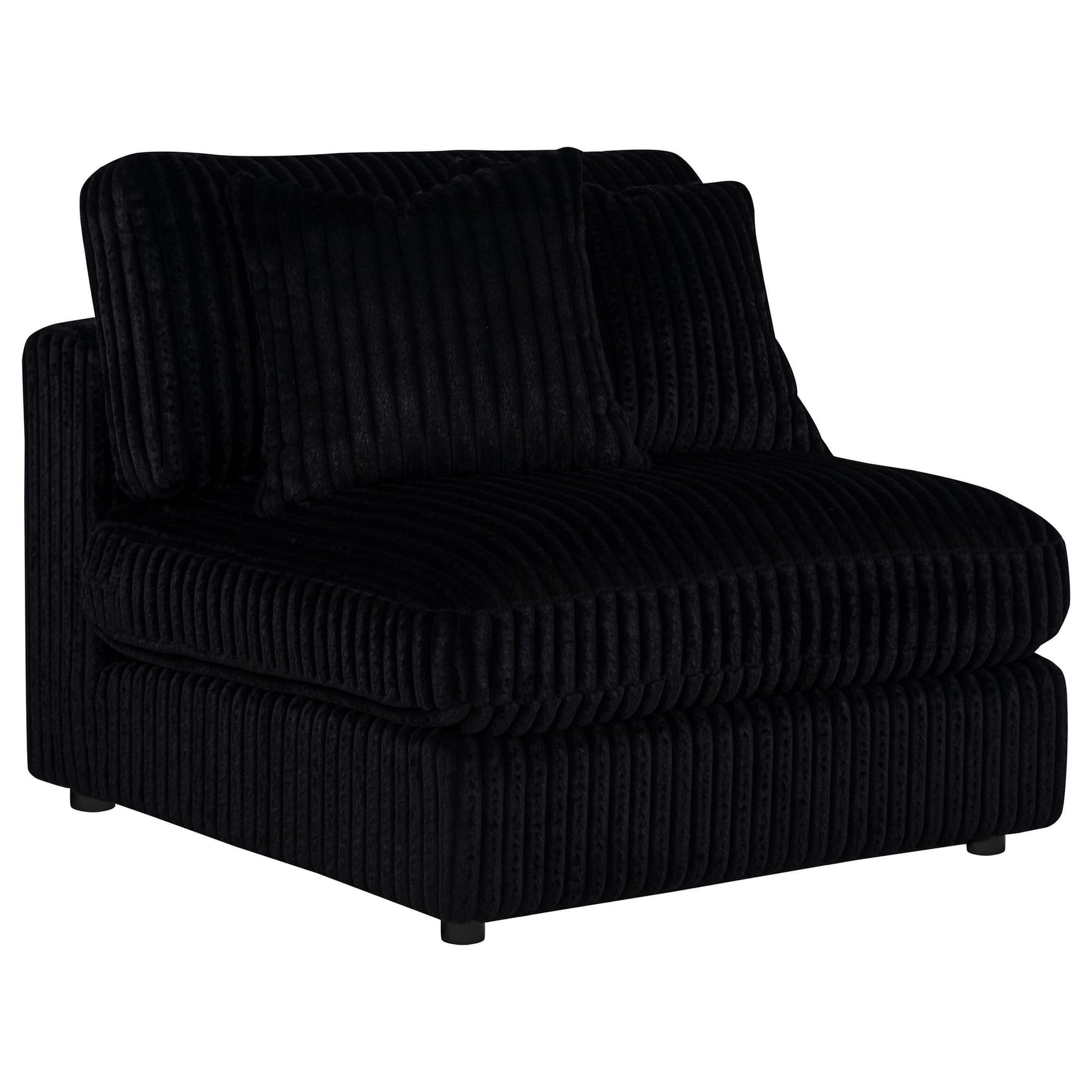 Blaine Upholstered Armless Chair Black from Ella Furniture