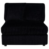 Blaine Upholstered Armless Chair Black view 3