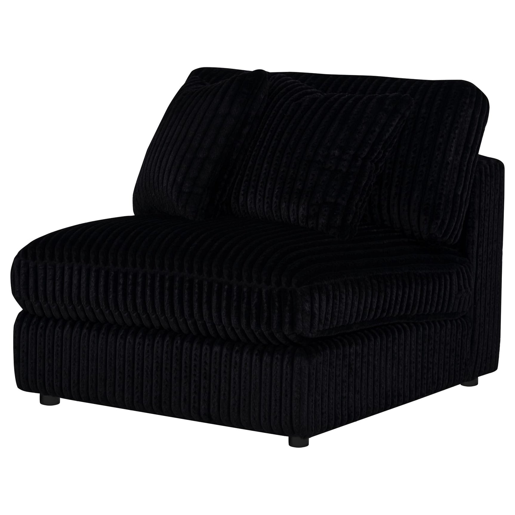 Blaine Upholstered Armless Chair Black view 4