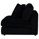 Blaine Upholstered Armless Chair Black view 5