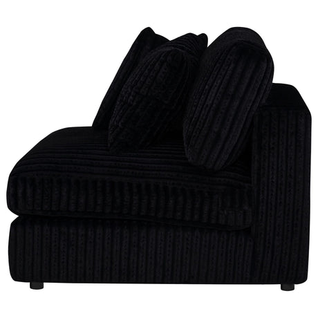 Blaine Upholstered Armless Chair Black view 5