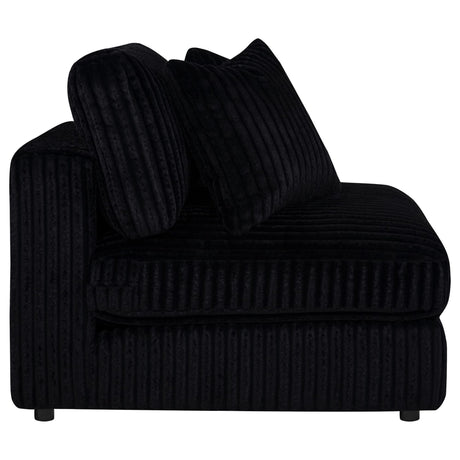 Blaine Upholstered Armless Chair Black view 8