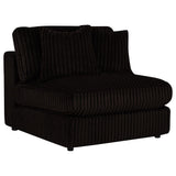 Blaine Upholstered Armless Chair Chocolate from Ella Furniture