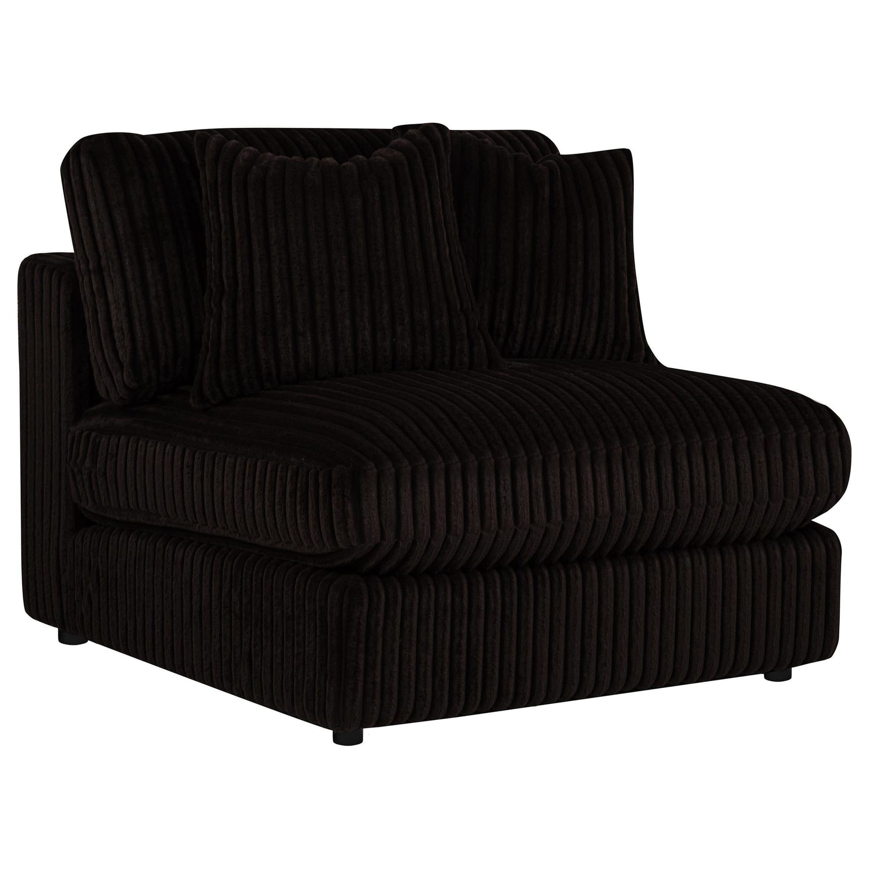 Blaine Upholstered Armless Chair Chocolate from Ella Furniture
