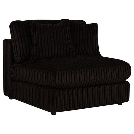Blaine Upholstered Armless Chair Chocolate from Ella Furniture