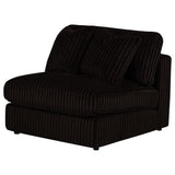 Blaine Upholstered Armless Chair Chocolate view 4