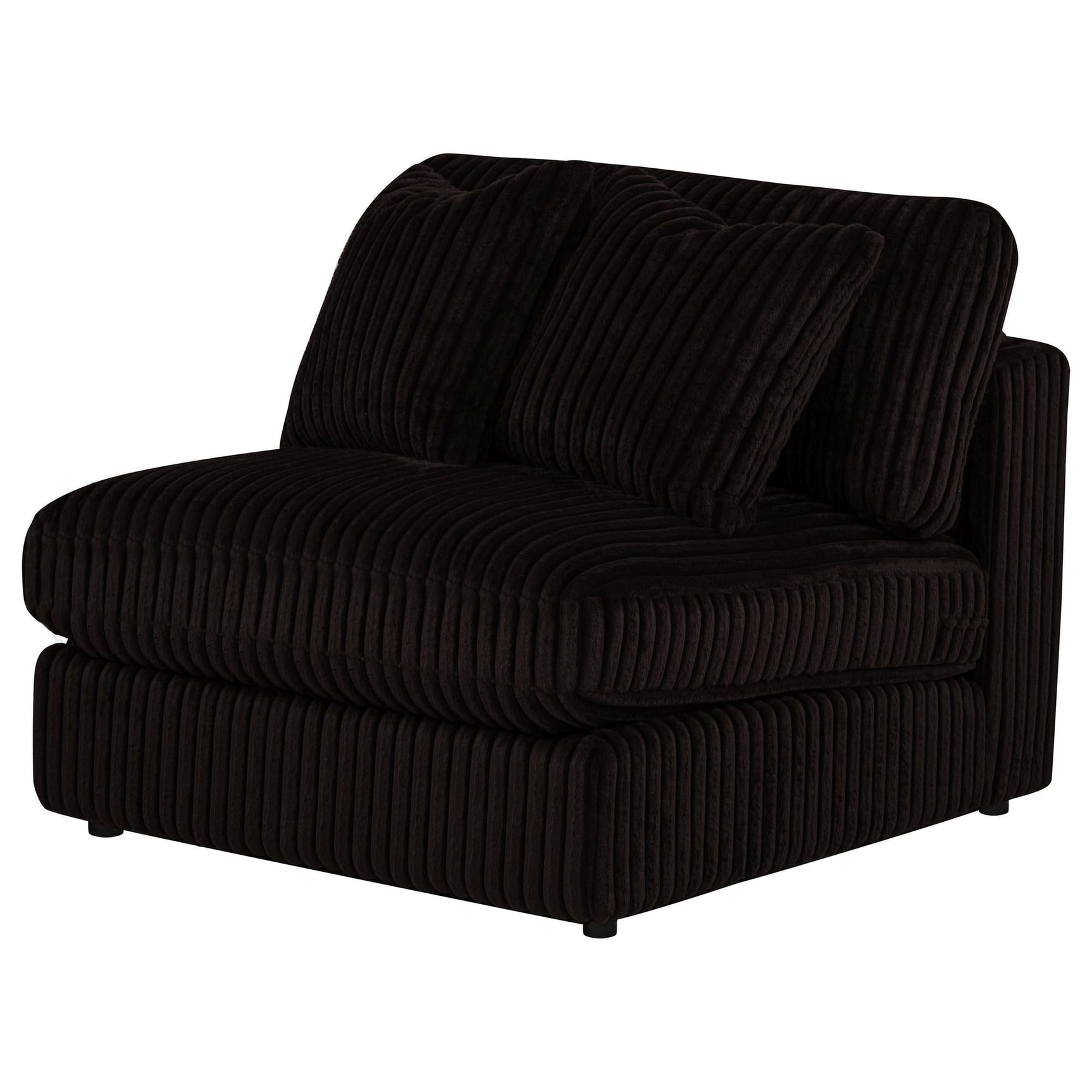 Blaine Upholstered Armless Chair Chocolate view 4
